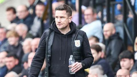Crewe manager Lee Bell on the touchline during their League Two win over Notts County