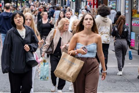 shoppers on Oxford Street