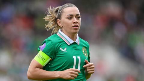 Katie McCabe in action for the Republic of Ireland
