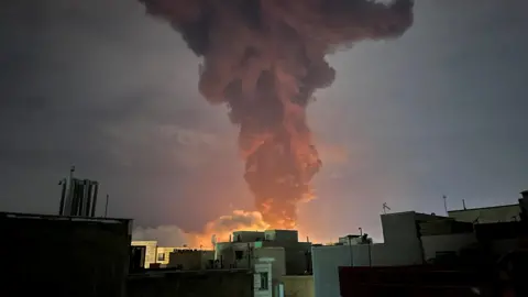 Smoke rises following an explosion, amid the U.S.-Israeli conflict with Iran, in Tehran, Iran, March 7, 2026. 