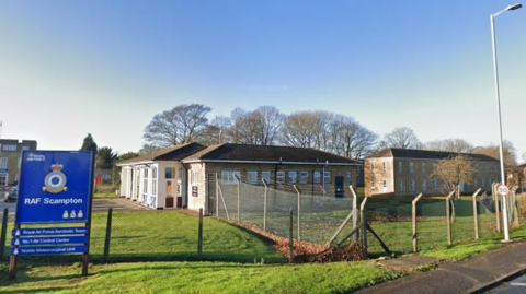 The entrance to the former RAF Scampton near Lincoln