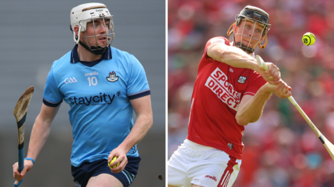 Dublin's Conor Donohoe and Cork's Rob Downey