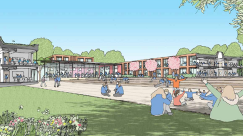 Artist's impression of new school