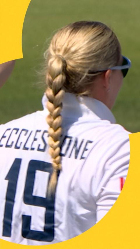 Sophie Ecclestone after getting wickets