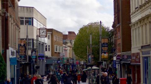 Shoppers in Wolverhampton city centre