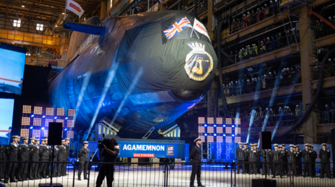 Agamemnon submarine naming ceremony