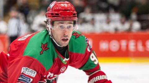 Cole Sanford in action for Cardiff Devils