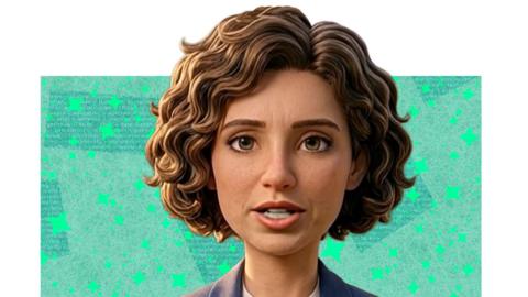 CGI style computer generated image of a woman 