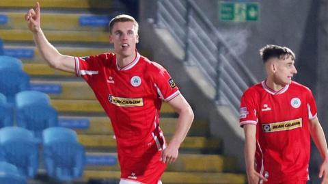 Jack Keaney celebrates