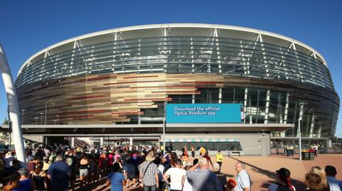 Exterior shot of Perth Stadium