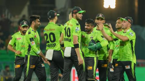Lahore Qalandars celebrate a wicket