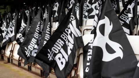 Ospreys flags ready for a game