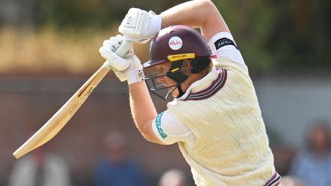 James Rew batting for Somerset