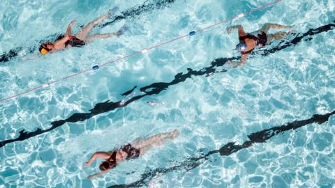 People in a swimming pool