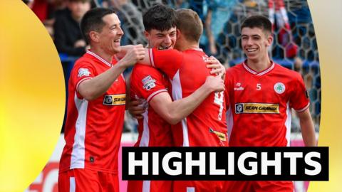 Cliftonville players celebrate