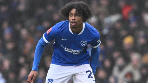 Harvey Blair in action for Portsmouth