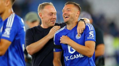 Jamie Vardy and Steve Cooper