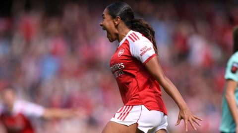 Olivia Smith celebrates