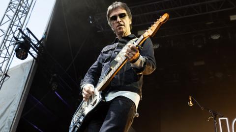 DUBLIN, IRELAND - JULY 10: Johnny Marr performs onstage at Iveagh Gardens on July 10, 2026 in Dublin, Ireland. (Photo by Kieran Frost/Redferns) 