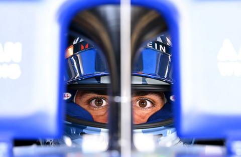 Carlos Sainz of Williams prepares to drive during practice ahead of the British Grand Prix at Silverstone. Photo by Mark Sutton