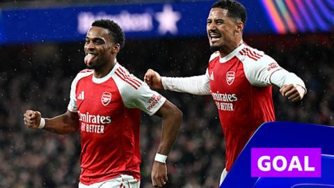 Arsenal's Jurrien Timber and William Saliba