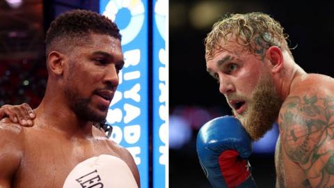 Anthony Joshua and Jake Paul