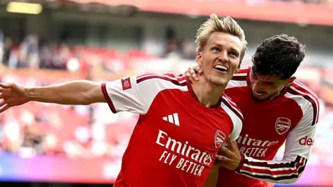 Martin Odegaard scores for Arsenal