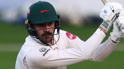 Ben Green batting for Leicestershire