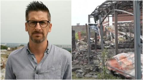 BBC's Dan Johnson reports from the burnt out remains of a home hit by Russian missile strikes in Ukraine