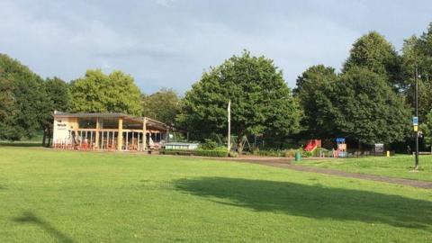 The kiosk in the Memorial Park, Redhill