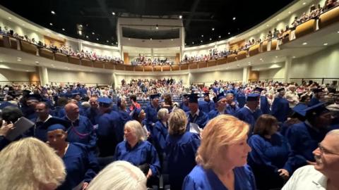 The packed graduation stadium