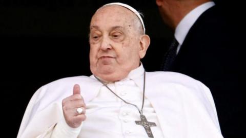 Pope gives thumbs up