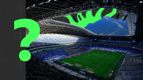 A question mark over a picture of Estadio BBVA