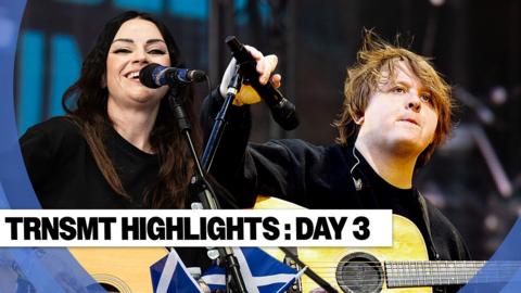 Composite of Amy Macdonald and Lewis Capaldi performing