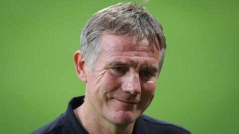 Wrexham boss Phil Parkinson smiles