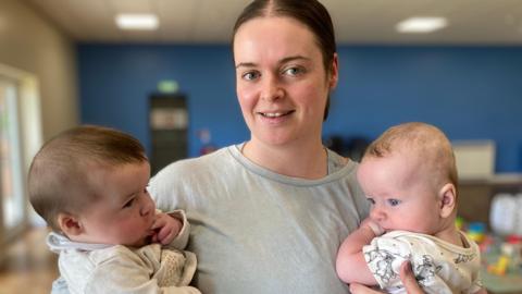 Jemma Slinger with her baby