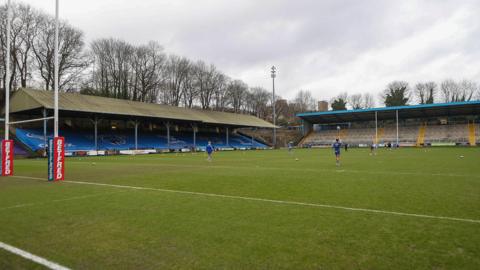 A general view of the Shay Stadium during the Betfred Challenge Cup match between Halifax Panthers and Goole Vikings.