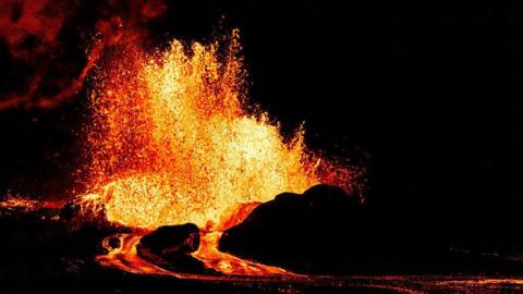 Lava flowing from Kilauea volcano in May 2025.
