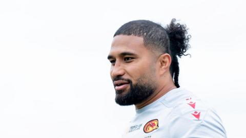 Chris Satae in training for Catalans