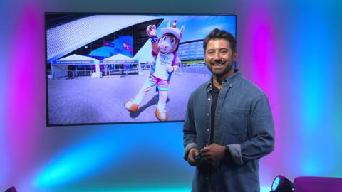Ricky on the Newsround set