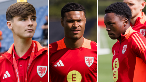 Charlie Crew, Kai Andrews and Dakarai Mafico on Wales duty