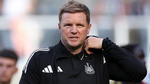 Eddie Howe looks on