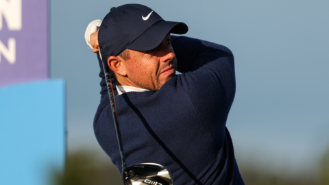 Rory McIlroy in action at the Irish Open 