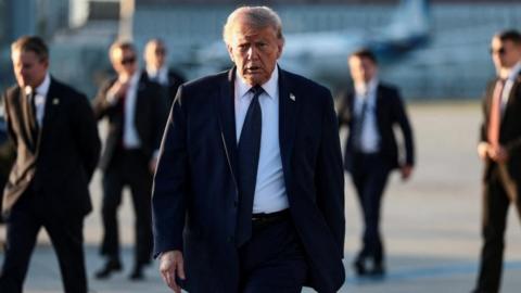 President Donald Trump after the G7 Summit, in Orly, France, on 17 June 2026 