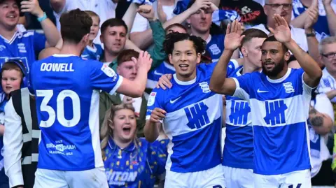 Birmingham players celebrate