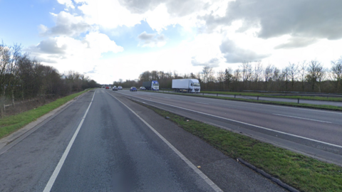 A Google Street View image of the A50 