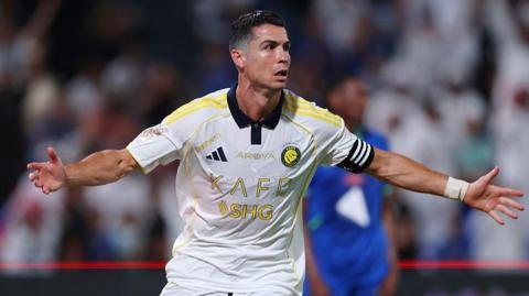 Cristiano Ronaldo in action for Al-Nassr