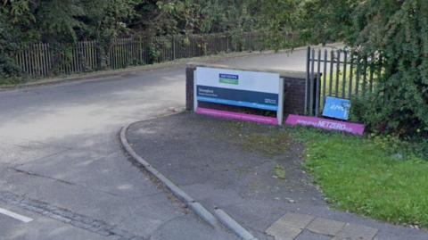 The entrance to Strongford, a Severn Trent site 