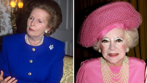 Margaret Thatcher and Barbara Cartland