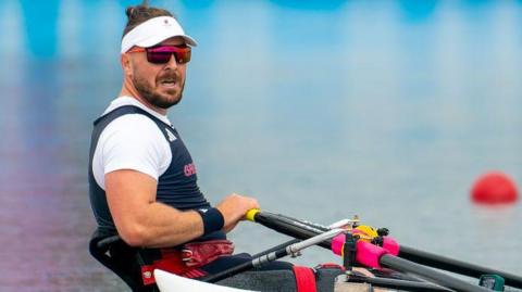 Benjamin Pritchard competing at the 2024 Paralympics